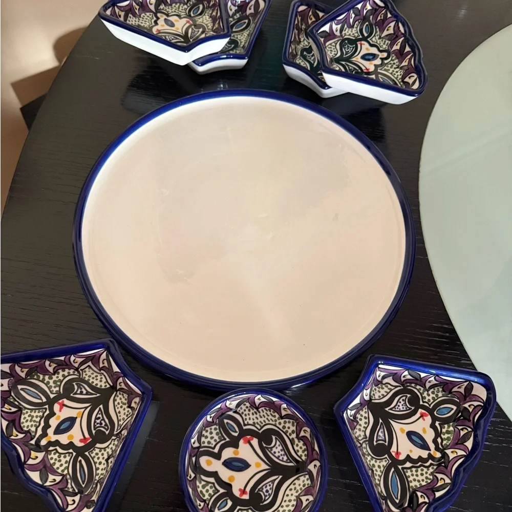 Handcrafted Multicolor Ceramic Plate - Picture 3 of 3